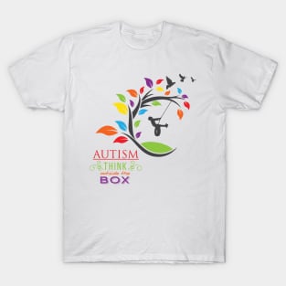 'Think Outside The Box' Awesome Autism Gift T-Shirt